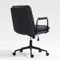 Okak Fauteuil de Bureau Mi-Dossier, Chaise de Bureau avec Accoudoirs Rembourrés et Roulettes, Chaise d'Ordinateur pour Bureau, Salle de Jeu, Étude