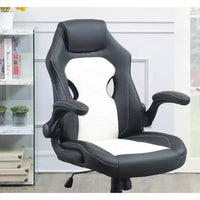 Chaise de bureau Okak réglable en hauteur, chaise de bureau rembourrée avec roulettes, chaise de jeu confortable pour le bureau, le studio, la salle de jeux
