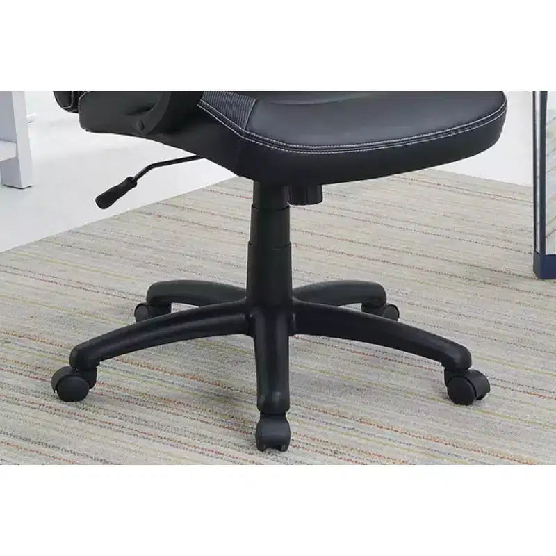 Chaise de bureau Okak réglable en hauteur, chaise de bureau rembourrée avec roulettes, chaise de jeu confortable pour le bureau, le studio, la salle de jeux