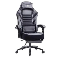 Chaise de jeu Okak à dossier haut, chaise de bureau ergonomique avec repose-pieds pliable, chaise confortable réglable en hauteur pour l'étude, la salle de jeu
