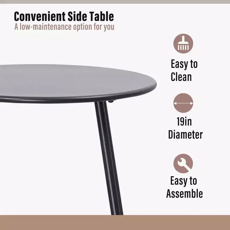 LAUSAINT Ensemble bistro 3 pièces en osier pour la maison, 2 chaises larges et table basse, parfait pour le porche, le jardin, le balcon