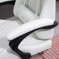 Chaise gaming Okak à dossier haut avec appui-tête, chaise d'ordinateur avec soutien lombaire et repose-pieds, chaise de bureau pour l'étude, la salle de lecture