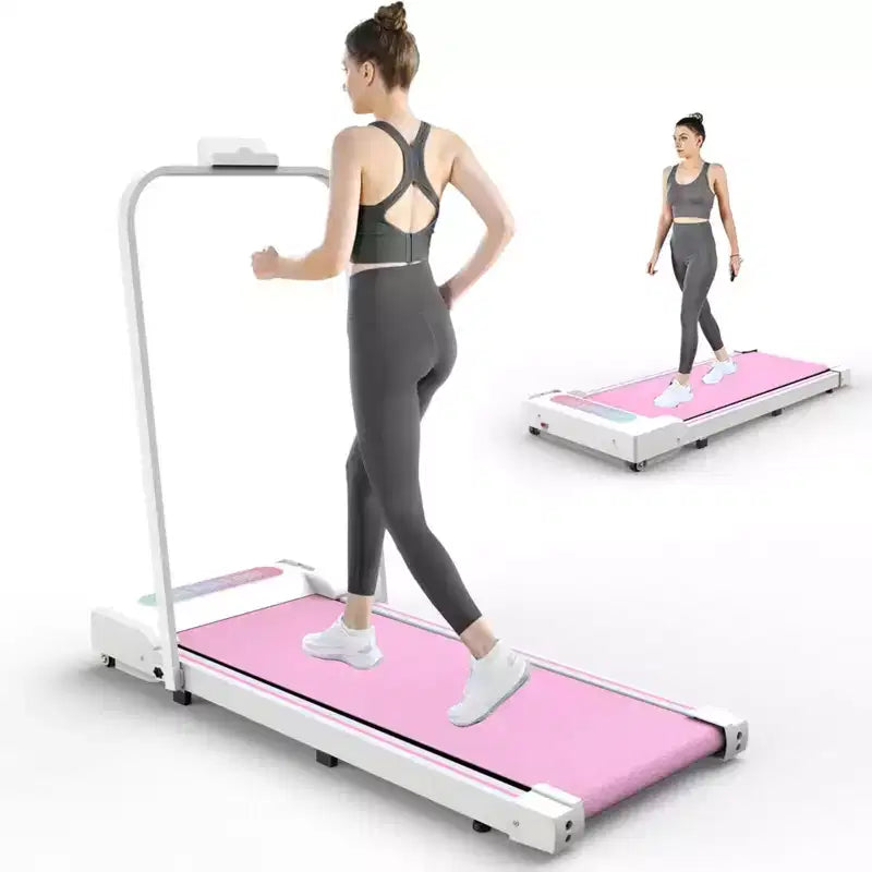 Tapis de course portatif NAYSAYE, entraîneur d'exercice, machine de marche et jogging pour la maison et le bureau, rose, 43,5*19,5*3,5