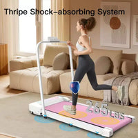 Tapis de course portatif NAYSAYE, entraîneur d'exercice, machine de marche et jogging pour la maison et le bureau, rose, 43,5*19,5*3,5