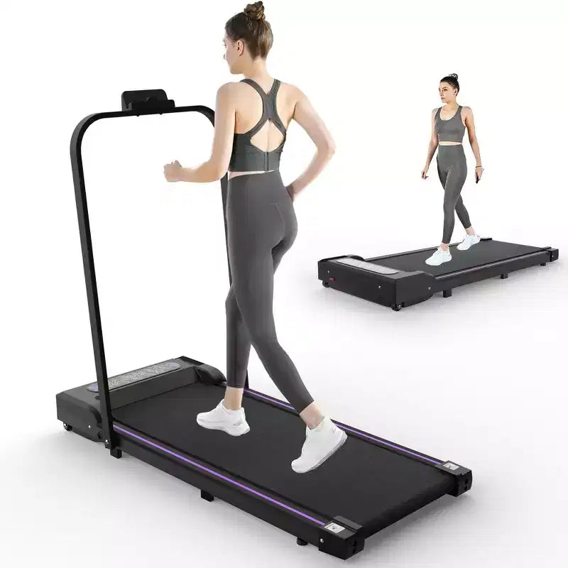 NAYSAYE Tapis de course portable, entraîneur d'exercice, machine de marche et de jogging pour la maison et le bureau, noir, 43.5*19.5*3.5