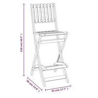 vidaXL Ensemble bistrot d'extérieur Table et chaises de bistrot Bois d'acacia massif