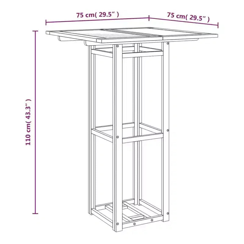 vidaXL Ensemble bistrot d'extérieur Table et chaises de bistrot Bois d'acacia massif
