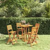vidaXL Ensemble bistrot d'extérieur Table et chaises de bistrot Bois d'acacia massif