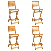 vidaXL Ensemble bistrot d'extérieur Table et chaises de bistrot Bois d'acacia massif