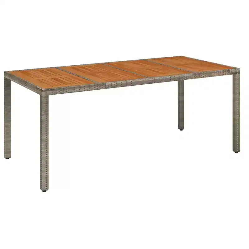 vidaXL Ensemble repas de patio avec coussins - Table et chaises, ensemble bistro en résine tressée - Gris Sans repose-pieds 8 pièces