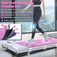 Tapis de Marche Redliro avec Inclinaison, Tapis Roulant Portable sous Bureau pour Bureau à Domicile, Tapis de Marche Compact avec Écran LED Intelligent, Noir