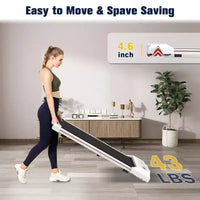 Tapis de Marche Redliro avec Inclinaison, Tapis Roulant Portable sous Bureau pour Bureau à Domicile, Tapis de Marche Compact avec Écran LED Intelligent, Noir