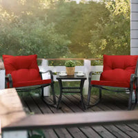 Kozyard Ensemble de patio d'extérieur 3 pièces avec coussins - fauteuil à bascule pour balcon, pelouse et porche