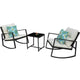 Kozyard 3 Piece Outdoor Patio Set With Cushions-Rocking Chair for Balcony, Lawn and Porch