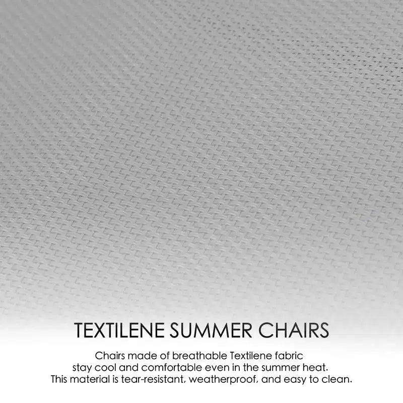 Kozyard Ensemble bistro de terrasse 3 pièces avec assise en Textilene respirant gris, cadre en métal thermolaqué pour jardin, bord de piscine, arrière-cour
