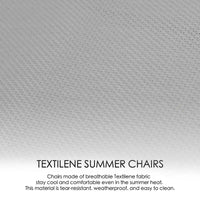 Kozyard Ensemble bistro de terrasse 3 pièces avec assise en Textilene respirant gris, cadre en métal thermolaqué pour jardin, bord de piscine, arrière-cour