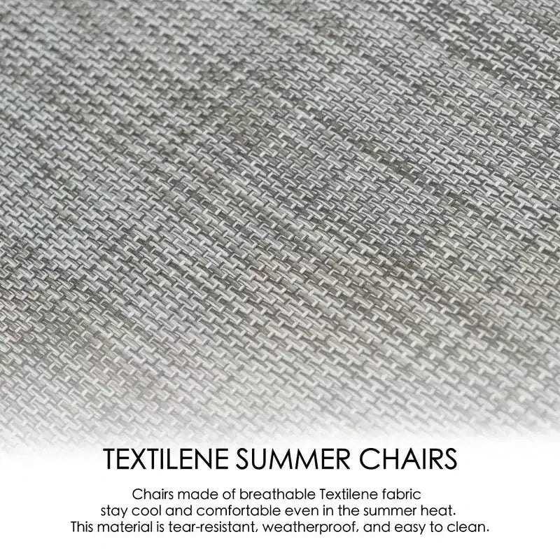 Kozyard Ensemble bistro de terrasse 3 pièces avec assise en Textilene respirant gris, cadre en métal thermolaqué pour jardin, bord de piscine, arrière-cour