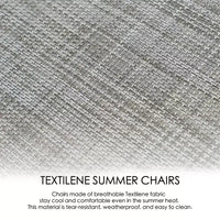 Kozyard Ensemble bistro de terrasse 3 pièces avec assise en Textilene respirant gris, cadre en métal thermolaqué pour jardin, bord de piscine, arrière-cour