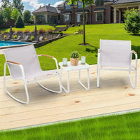Kozyard Ensemble bistro de terrasse 3 pièces avec assise en Textilene respirant gris, cadre en métal thermolaqué pour jardin, bord de piscine, arrière-cour