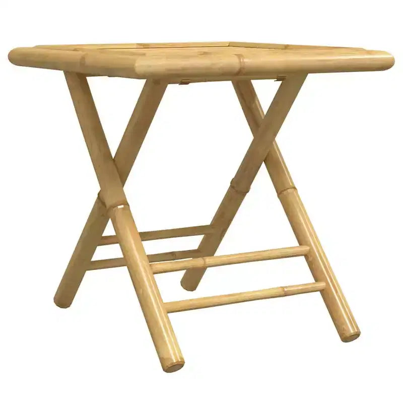 vidaXL Ensemble bistro en bambou naturel pliable carré rustique