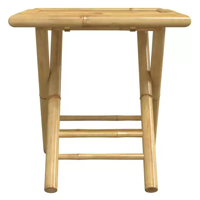 vidaXL Ensemble bistro en bambou naturel pliable carré rustique