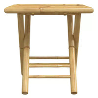 vidaXL Ensemble bistro en bambou naturel pliable carré rustique