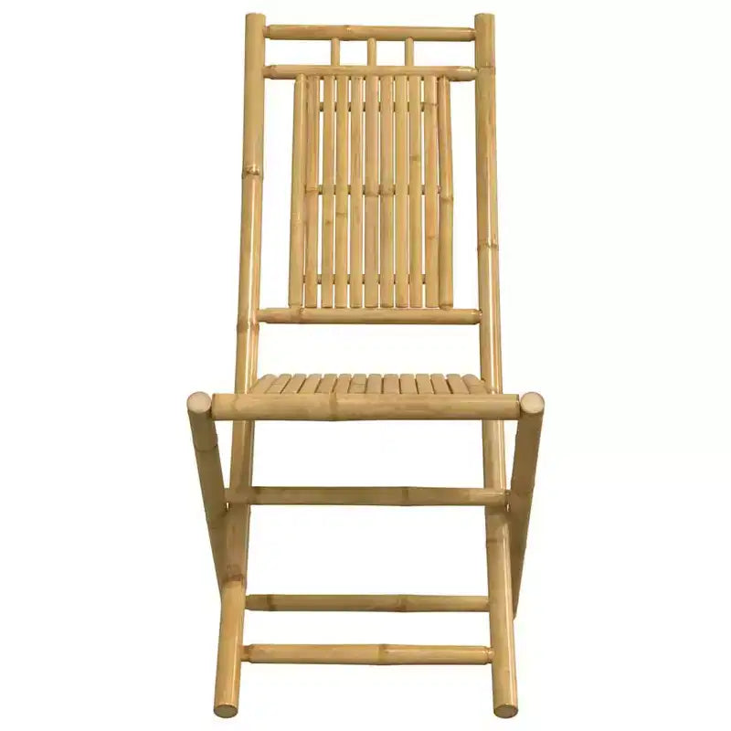 vidaXL Ensemble bistro en bambou naturel pliable carré rustique