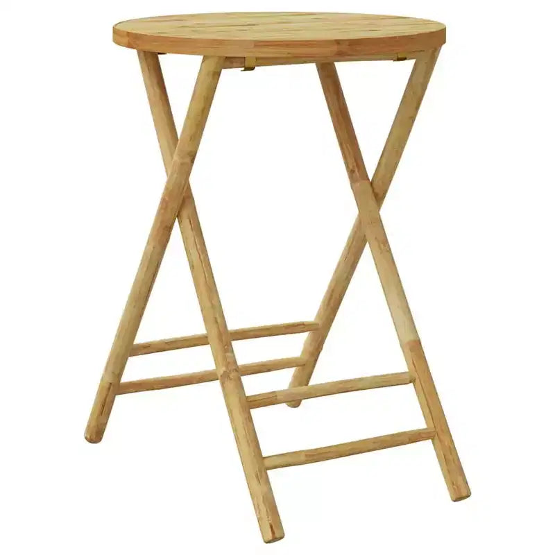 vidaXL Ensemble de bistro bambou naturel moyen ensemble de bistro pliable