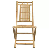 vidaXL Ensemble de bistro bambou naturel moyen ensemble de bistro pliable