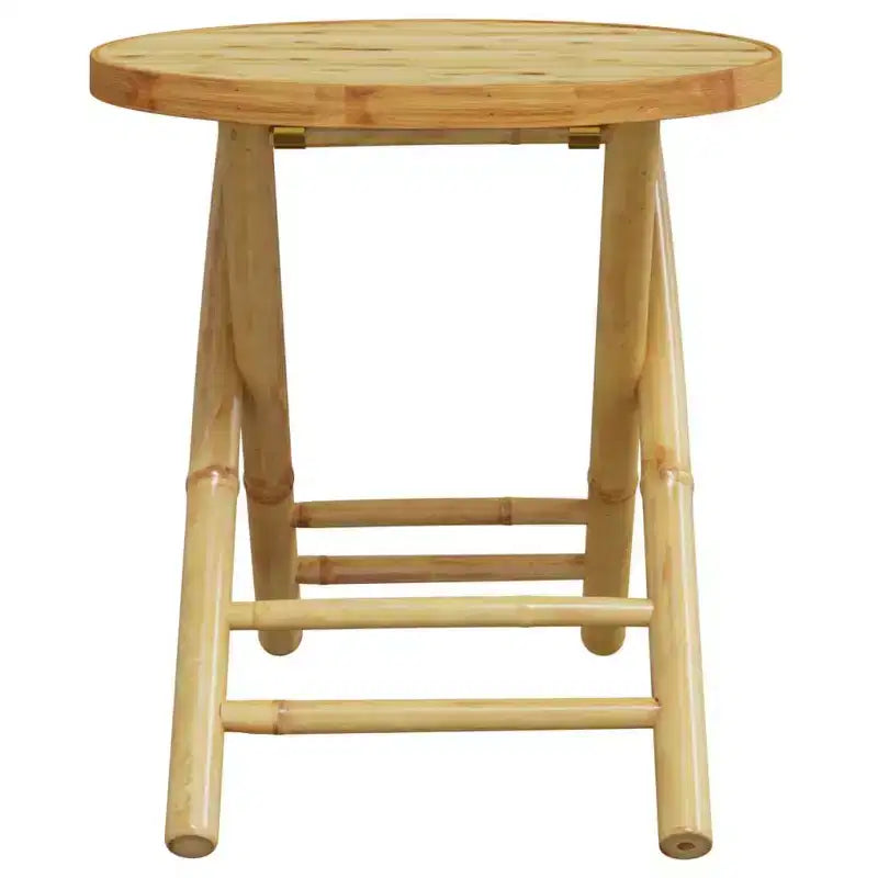 vidaXL Ensemble bistro 3 pièces en bambou naturel pliable