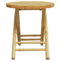 vidaXL Ensemble bistro 3 pièces en bambou naturel pliable