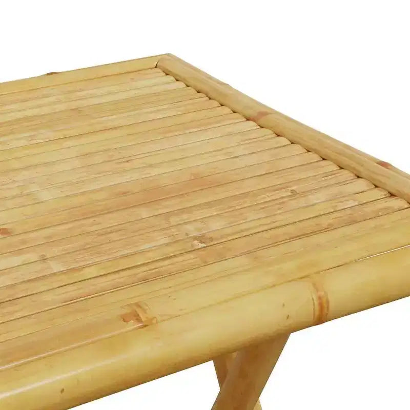 vidaXL Ensemble bistro en bambou naturel Moyen pliable