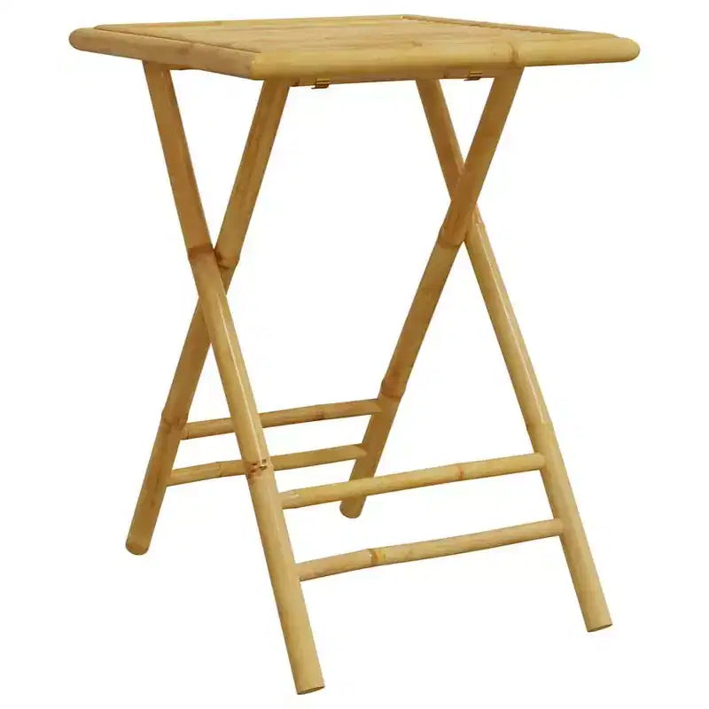vidaXL Ensemble bistro en bambou naturel Moyen pliable