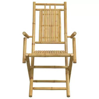 vidaXL Ensemble bistro en bambou naturel Moyen pliable