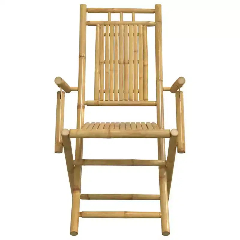vidaXL Ensemble bistro en bambou naturel Moyen pliable
