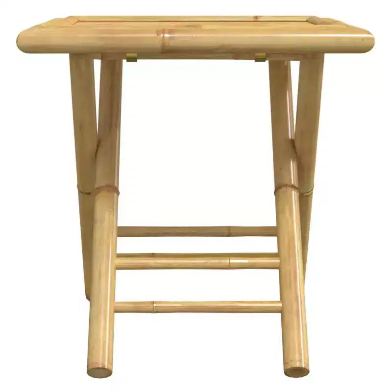 vidaXL Ensemble bistro 3 pièces en bambou naturel pliable