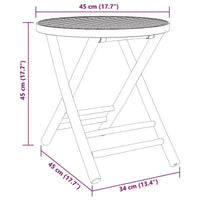 vidaXL Ensemble bistro en bambou naturel compact pliable