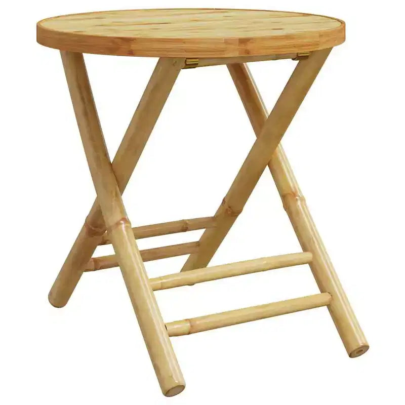 vidaXL Ensemble bistro en bambou naturel compact pliable