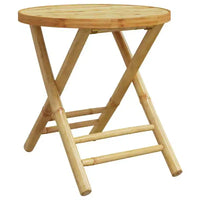 vidaXL Ensemble bistro en bambou naturel compact pliable