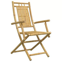 vidaXL Ensemble bistro en bambou naturel compact pliable
