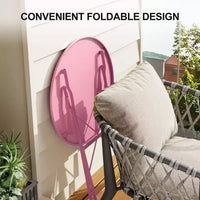 Ensemble de bistro pliant COZONY 3 pièces avec 2 chaises et table, mobilier d'extérieur en acier pour balcon, jardin, terrasse