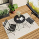 COZONY 3-Piece Folding Bistro Set with 2 Chairs and Table, Steel Outdoor Patio Furniture for Balcony Garden Patio