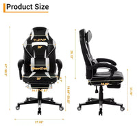 Chaise de bureau rose fleur de cerisier avec repose-pieds, chaise d'ordinateur ergonomique avec support lombaire et appui-tête, base pivotante à 360° et chaises de direction réglables en hauteur