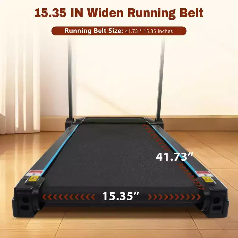 NAYSAYE Tapis roulant pliable 3.5HP système hydraulique avec inclinaison pour la course et la marche à domicile, Noir, 48.23*19.69*41.14