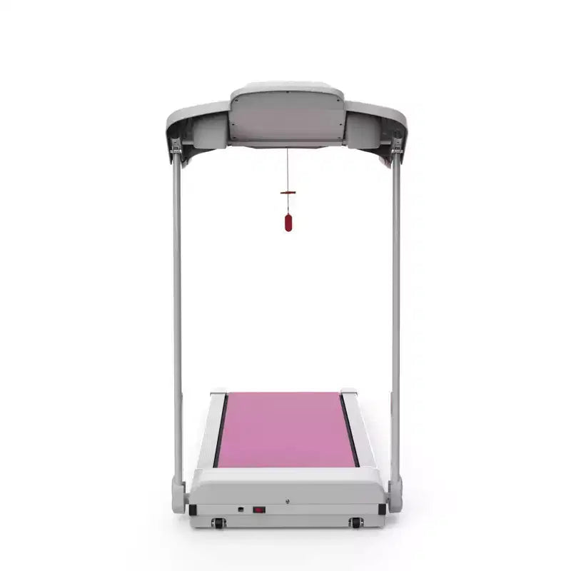 NAYSAYE Tapis roulant pliable 2.5HP machine de course et de marche pour la maison avec bande spacieuse pour l'exercice, Blanc et Rose, 47.64*24.8*45.67