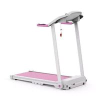 NAYSAYE Tapis roulant pliable 2.5HP machine de course et de marche pour la maison avec bande spacieuse pour l'exercice, Blanc et Rose, 47.64*24.8*45.67