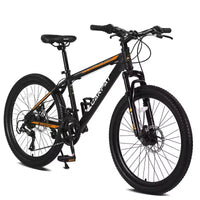 VTT Zeus & Ruta 26 avec 21 vitesses, double suspension, cadre en acier à haute teneur en carbone, pour adultes et adolescents