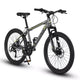 Zeus & Ruta 24 Mountain Bike with 21-Speed Gears, Dual Disc Brakes, Durable Steel Frame Bicycle for Boys and Girls