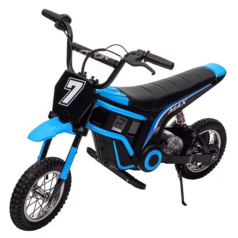 Moto cross électrique pour enfants, moto 24 V avec 3 modes de vitesse, 23 km/h et design amortissant – Motos tout-terrain, charge maximale 61 kg
