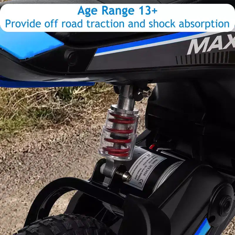 Moto cross électrique pour enfants, moto 24 V avec 3 modes de vitesse, 23 km/h et design amortissant – Motos tout-terrain, charge maximale 61 kg